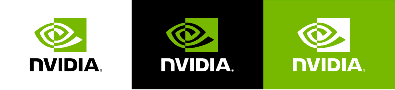 Verwendung der richtigen Farbe für NVIDIA-Logos