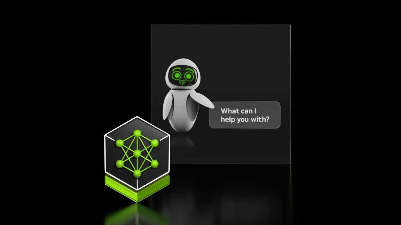 La imagen muestra el uso de los microservicios NVIDIA NIM para crear un asistente virtual impulsado por IA.